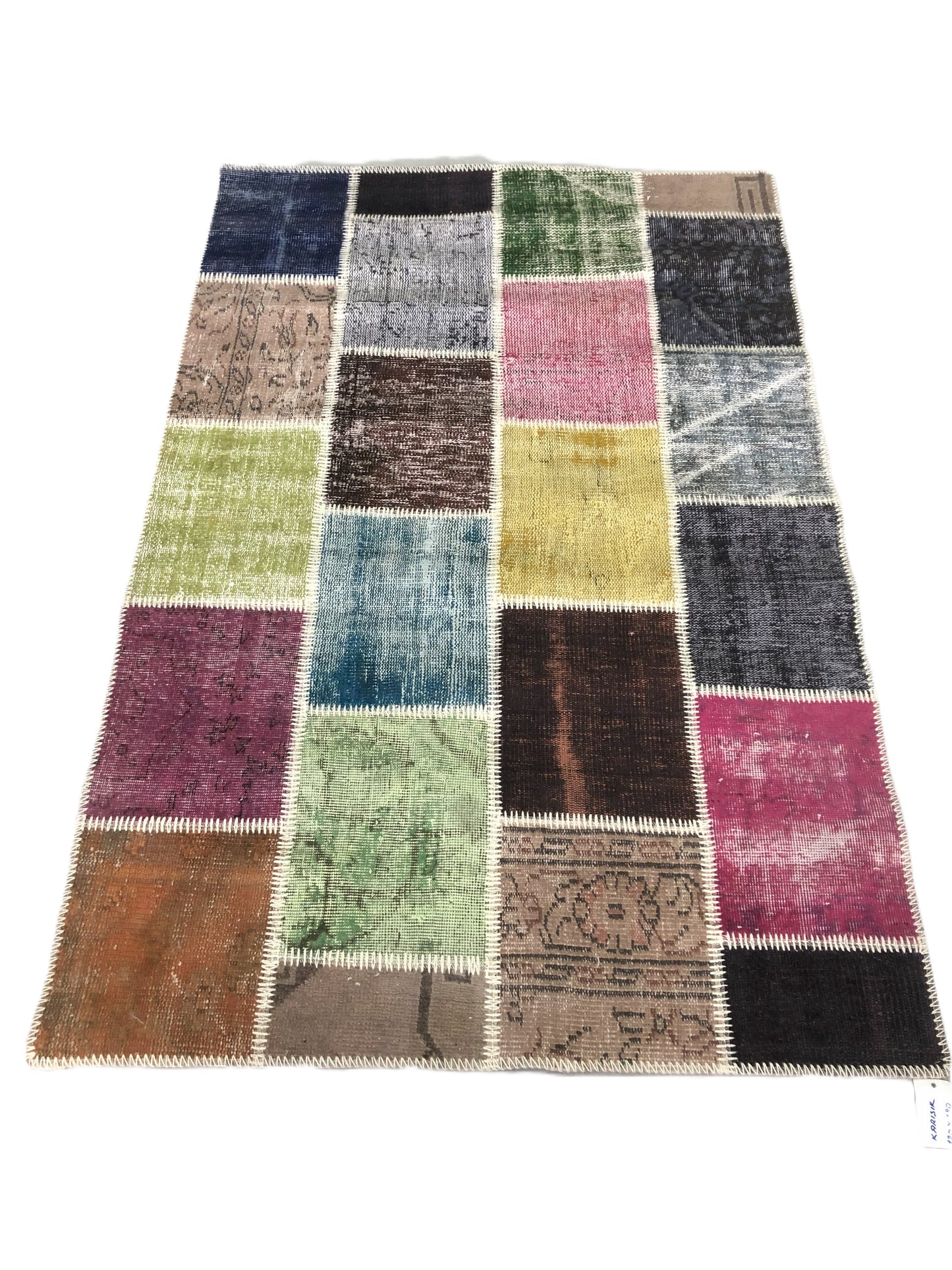 El Dokuma Patchwork Halı - 120x180 cm