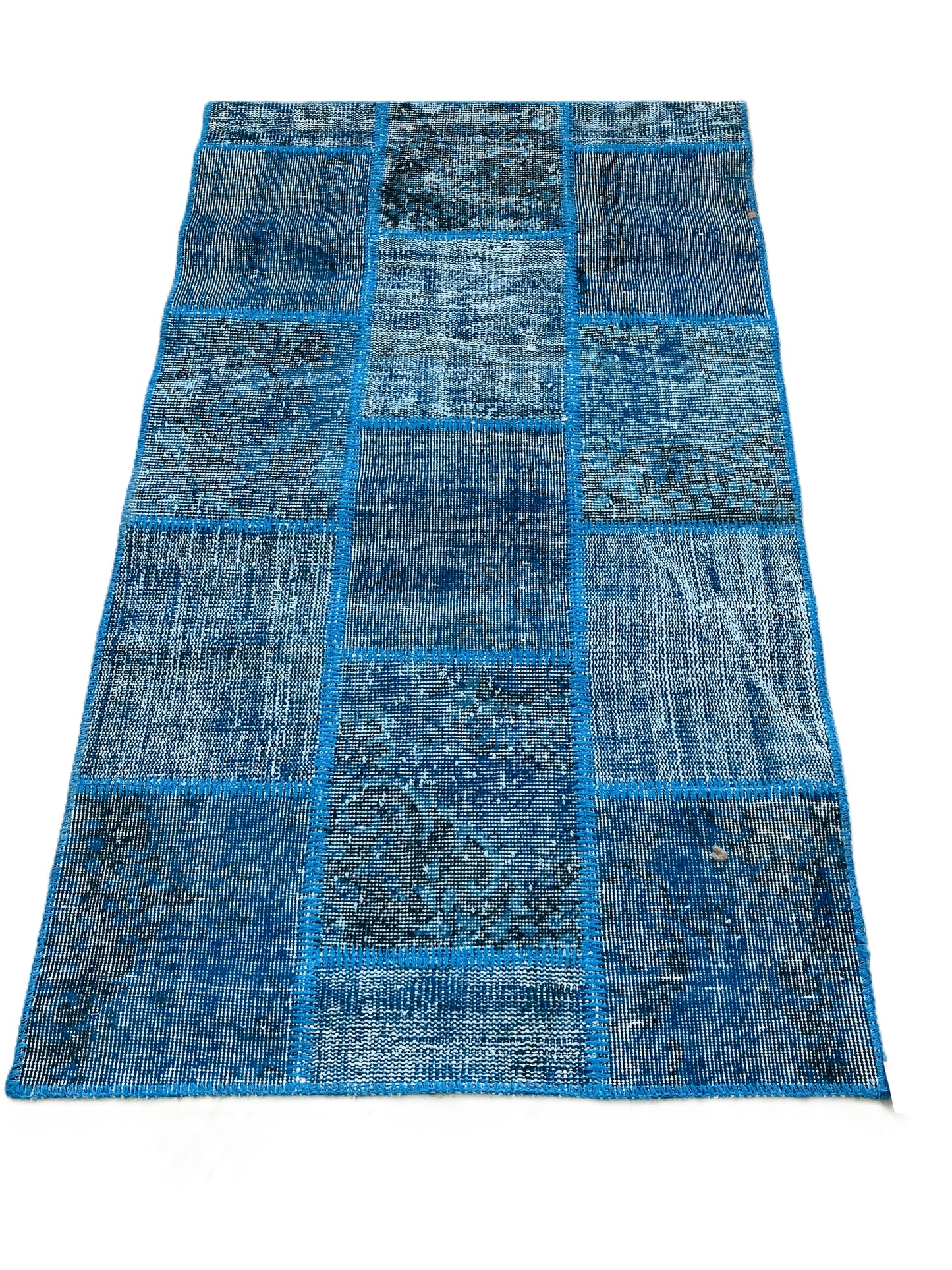 El Dokuma Patchwork Halı - 90x300 cm