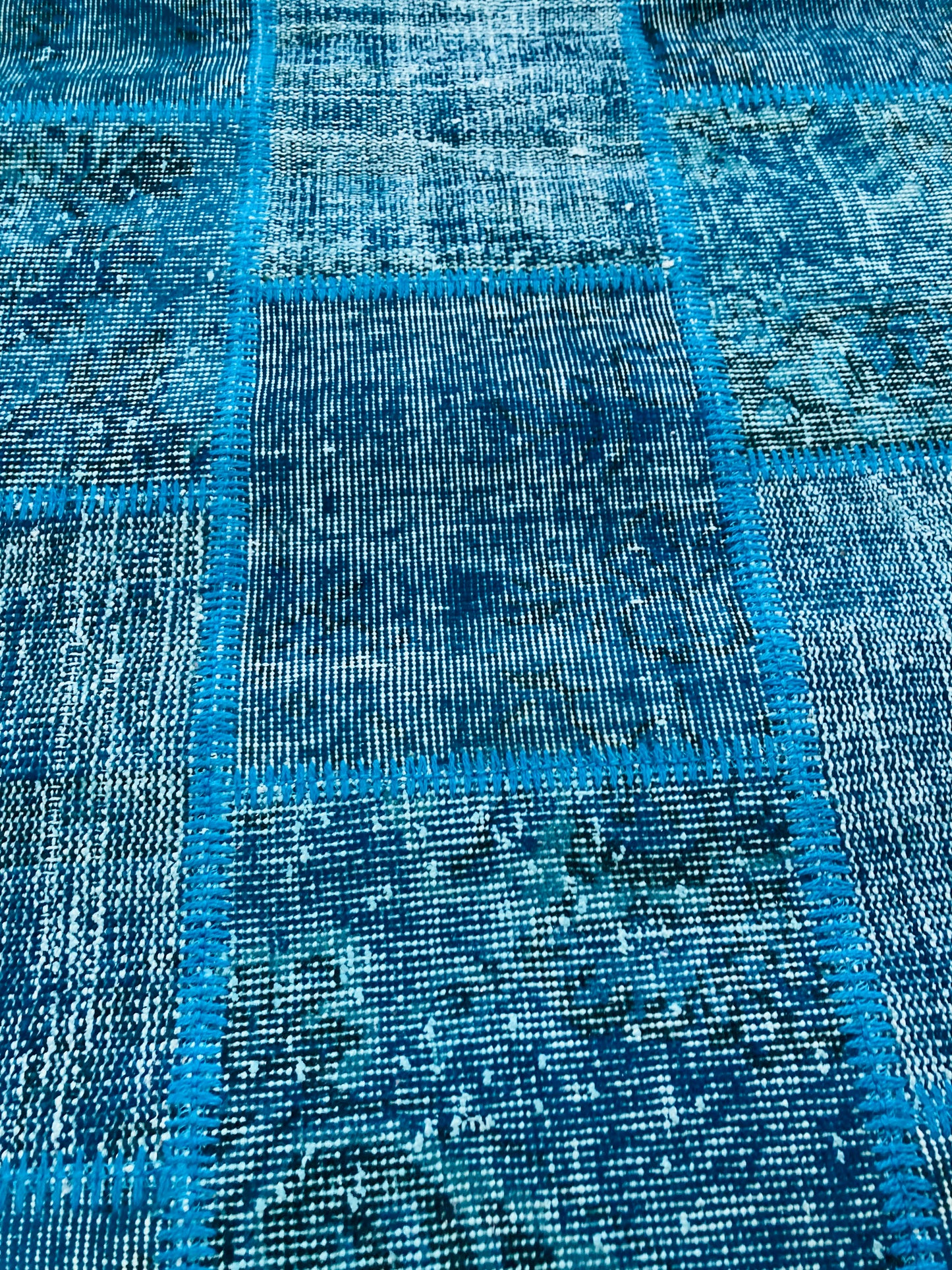 El Dokuma Patchwork Halı - 90x300 cm