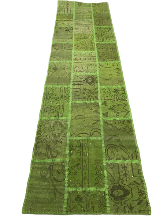 El Dokuma Patchwork Halı - 80x300 cm