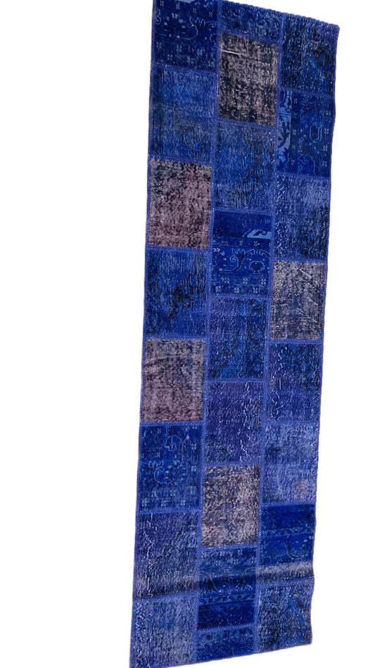 El Dokuma Patchwork Halı - 90x300 cm